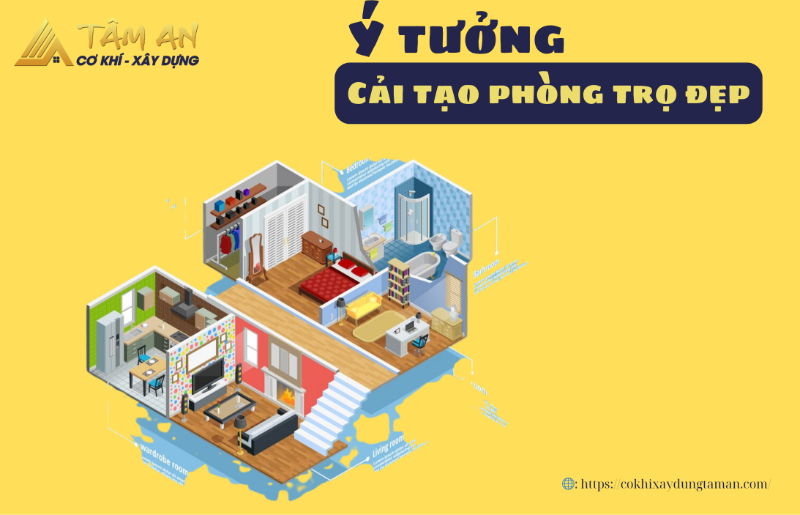 Mách bạn 8+ Ý tưởng cải tạo phòng trọ đẹp , dễ thực hiện
