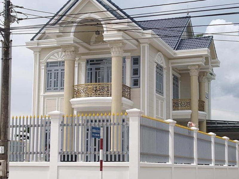 Hàng rào sắt hộp tối giản