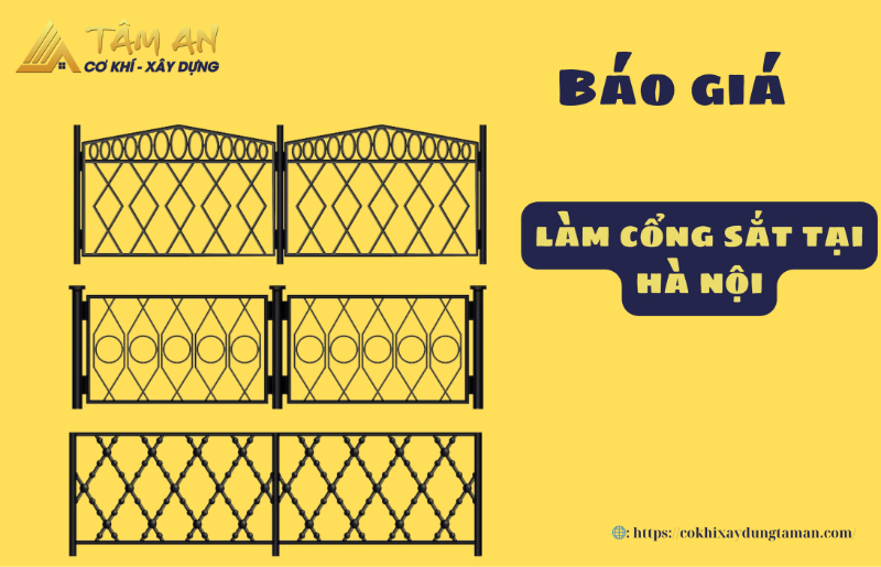 Báo giá làm cổng sắt giá rẻ, nhiều mẫu mã tại Hà Nội