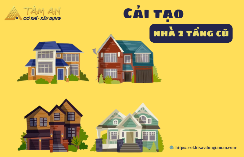 Cải tạo nhà 2 tầng cũ nhanh chóng, tiết kiệm chi phí