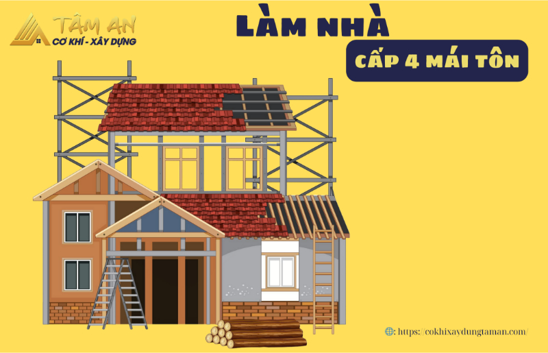 Dự toán chi phí xây nhà cấp 4 mái tôn 80m2 tối ưu ngân sách