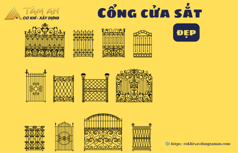 Mách bạn 30+ mẫu cổng cửa sắt đẹp, được ưa chuộng năm 2025