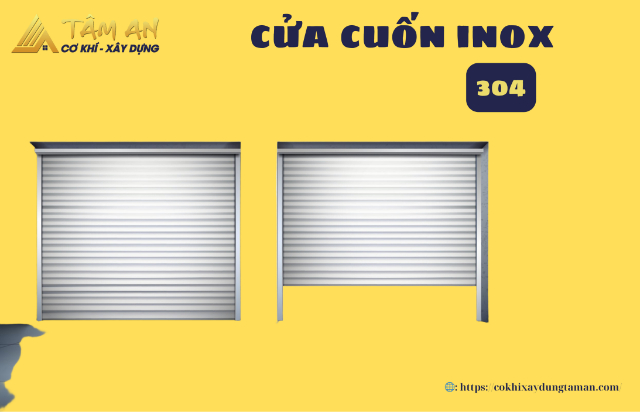 Các mẫu cửa cuốn inox 304 bền đẹp, được ưa chuộng