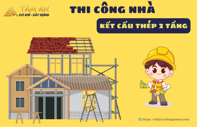 [2025] Báo giá nhà kết cấu thép 2 tầng chi tiết từ A-Z