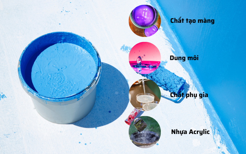 Sơn chống thấm là gì? Phân loại sơn chống thấm 2 Thành phần sơn chống thấm