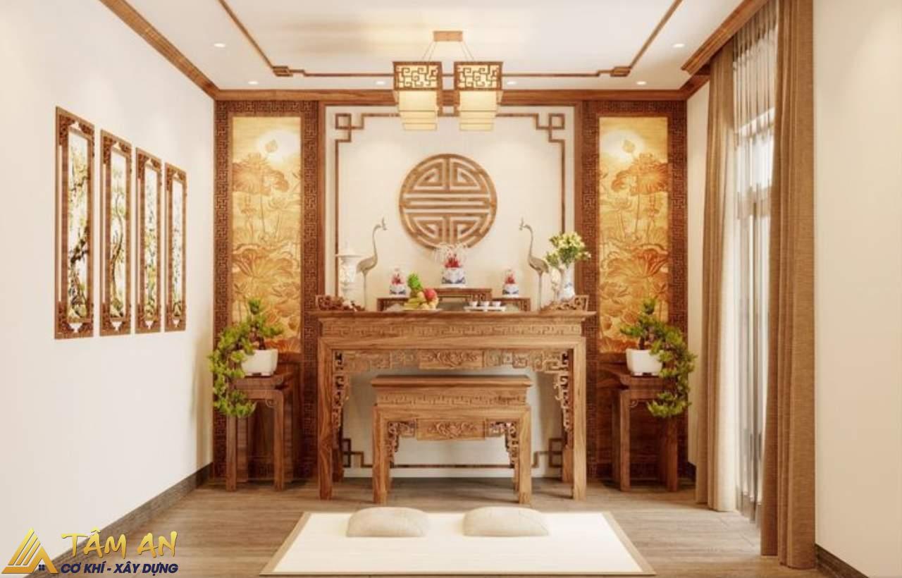 Bảng báo giá các mẫu giấy dán tường nội thất đẹp năm 2025 3 Mẫu giấy dán tường phòng thờ