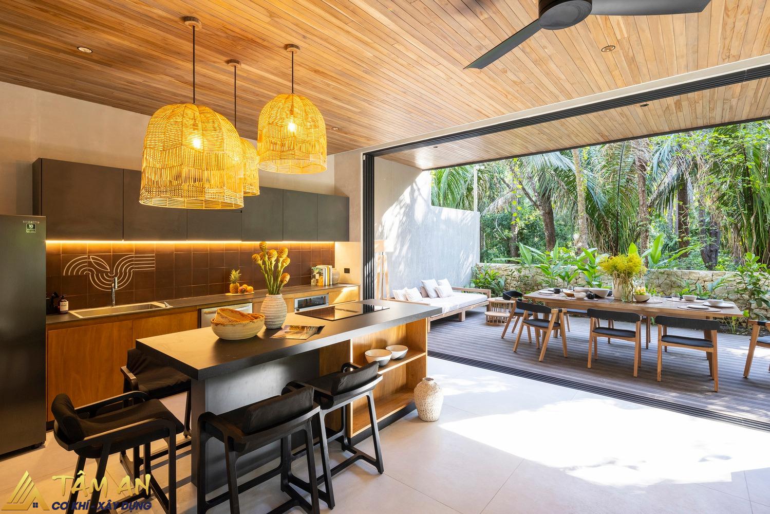 10 Ý tưởng cải tạo phòng bếp đẹp như mới xây 8 Phong cách Tropicana
