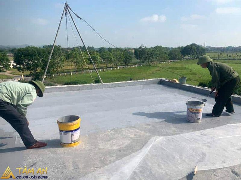Phủ mat sợi thủy tinh gia cường cho lớp chống thấm trên mái nhà