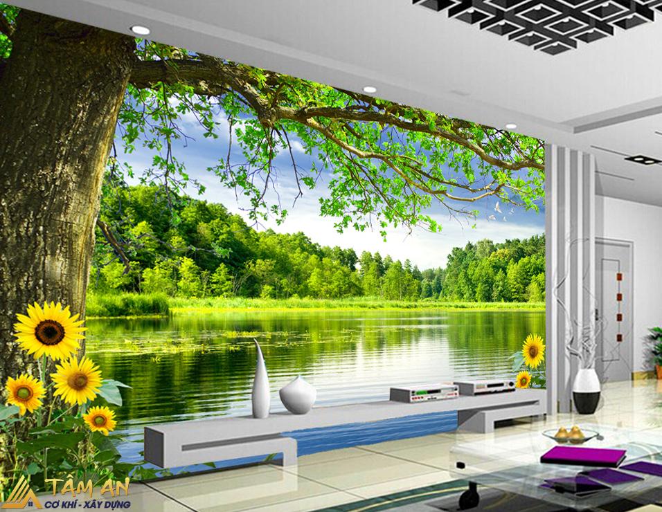 Giấy dán tường đẹp giá rẻ: Xu hướng nội thất 2025 5 Tranh dán tường 3D