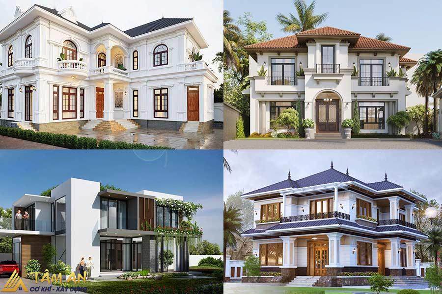 Tìm hiểu về kích thước nhà biệt thự? Các tiêu chuẩn khi thiết kế 5 Biệt thự 2 tầng diện tích 150-250m2