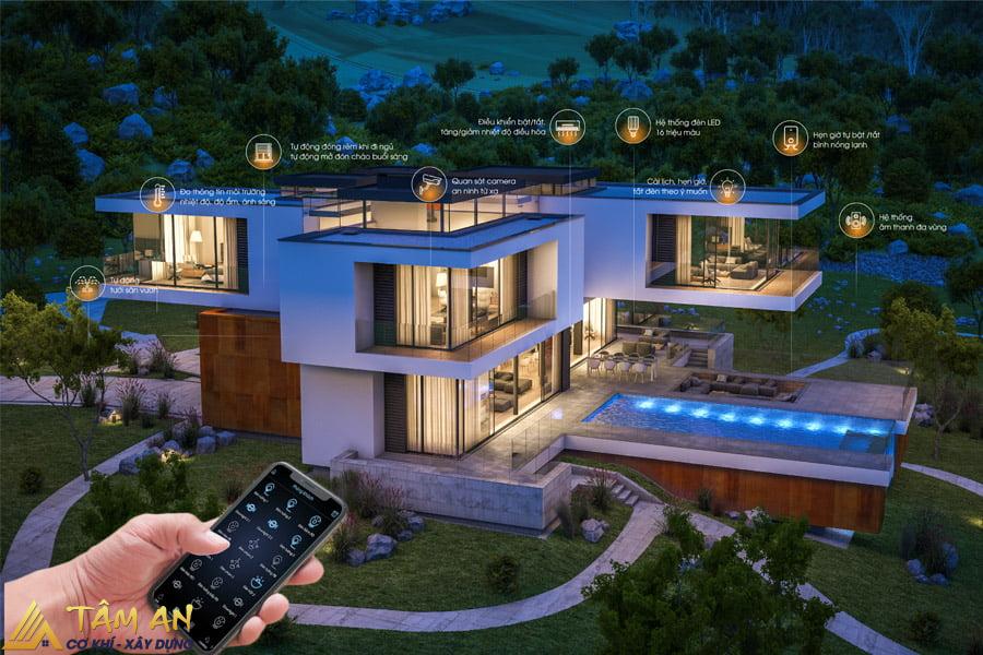 Tìm hiểu về kích thước nhà biệt thự? Các tiêu chuẩn khi thiết kế 12 Sử dụng công nghệ thông minh trong biệt thự