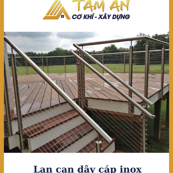 Lan can dây cáp inox