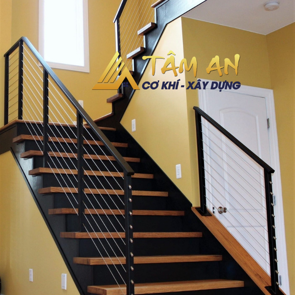 Lan can dây cáp inox 6 3 8