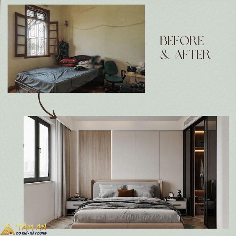 6 Bước cải tạo phòng ngủ nhanh, đẹp, tiện nghi, tiết kiệm 13 Phòng ngủ mới sau khi cải tạo nội thất gọn gàng, được bố trí khoa học