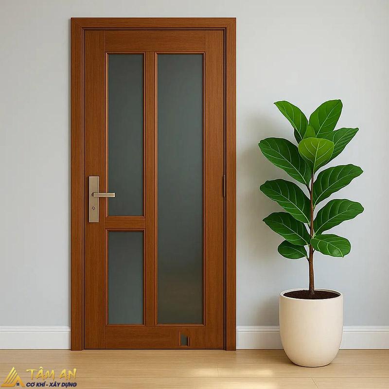 Tổng hợp mẫu cửa sắt 1 cánh phòng ngủ bền đẹp, an toàn 9 Mẫu cửa sắt 1 cánh giả gỗ cho không gian phòng ngủ