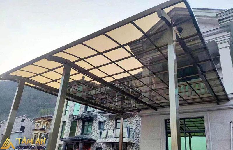 Mái che nhựa ngoài trời lấy sáng, khung nhôm