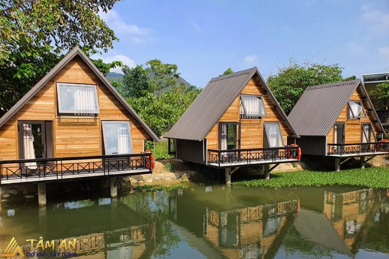 Tổng hợp mẫu nhà tiền chế dưới 100 triệu đẹp, tiện nghi 4 Mẫu nhà tiền chế sử dụng tấm xi măng vân gỗ DURAflex để ốp tường ngoại thất