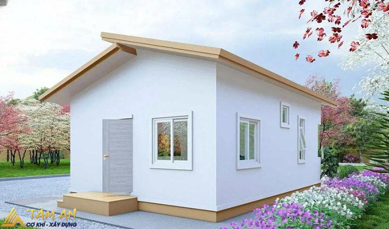Tổng hợp mẫu nhà tiền chế dưới 100 triệu đẹp, tiện nghi 7 Thiết kế nhà tiền chế đơn giản với diện tích khoảng 40 – 60m2