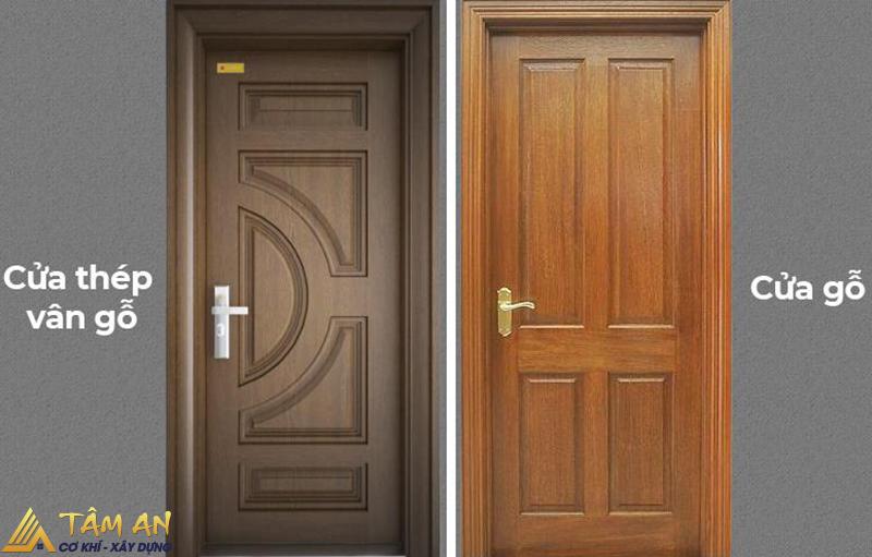 Cửa thép vân gỗ có giá thành phải chăng hơn so với cửa gỗ tự nhiên