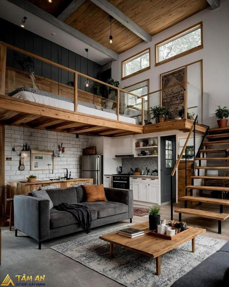 5 Ý tưởng cải tạo nhà 20m2 đẹp, tiết kiệm chi phí 10 Các mẫu nhà diện tích 20m2 khi cải tạo được thiết kế thêm gác lửng