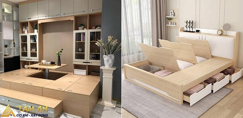 5 Ý tưởng cải tạo nhà 20m2 đẹp, tiết kiệm chi phí 3 Để tiết kiệm diện tích cho nhà 20m2 gia chủ nên sử dụng nội thất thông minh