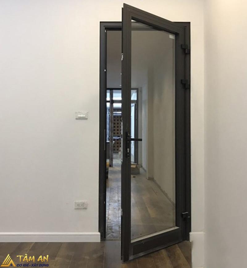 Mẫu cửa nhôm kính 1 cánh dùng cho cửa thông phòng