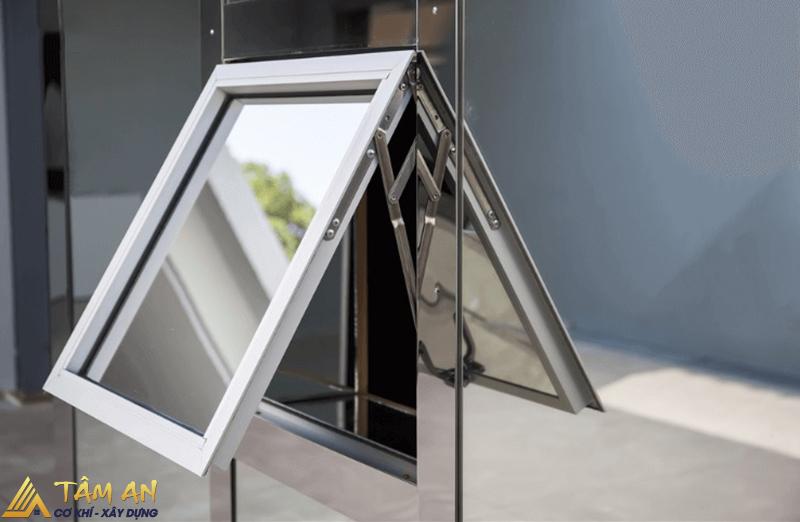 Cửa sổ nhôm kính 1 cánh mở hất