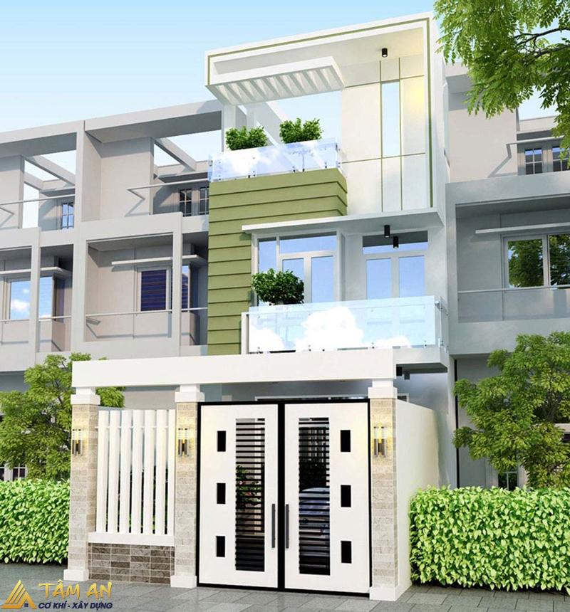 Mẫu cổng nhà đẹp, hiện đại cho nhà phố