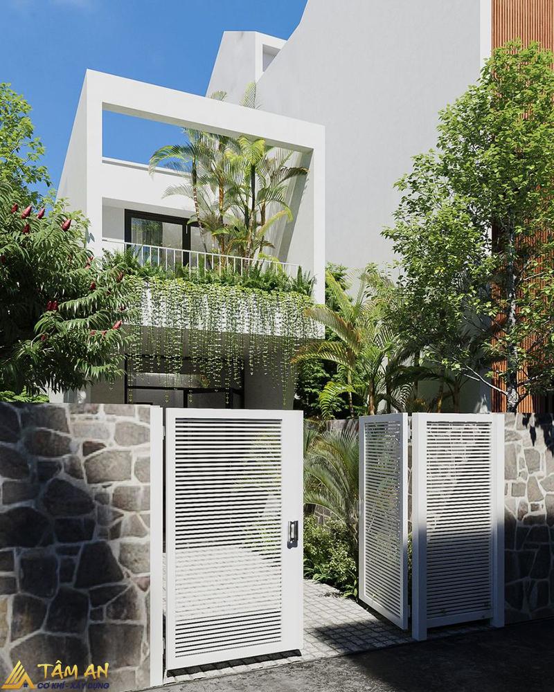 Mẫu cổng nhà thiết kế đơn giản