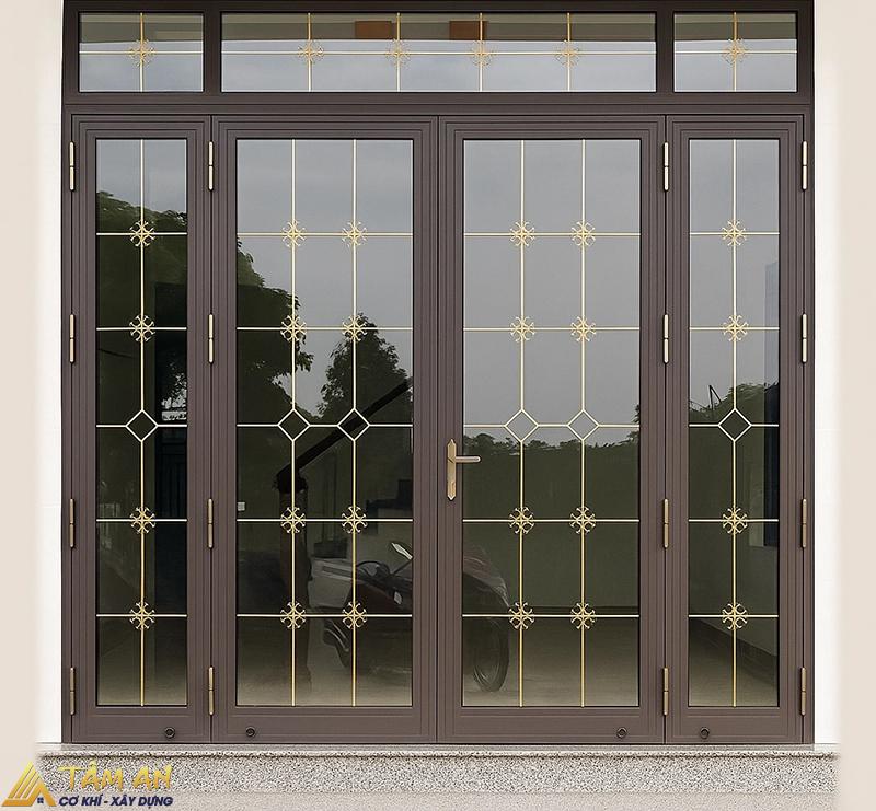 Mẫu cửa nhôm Xingfa màu nâu cà phê mang lại sự sang trọng cho công trình