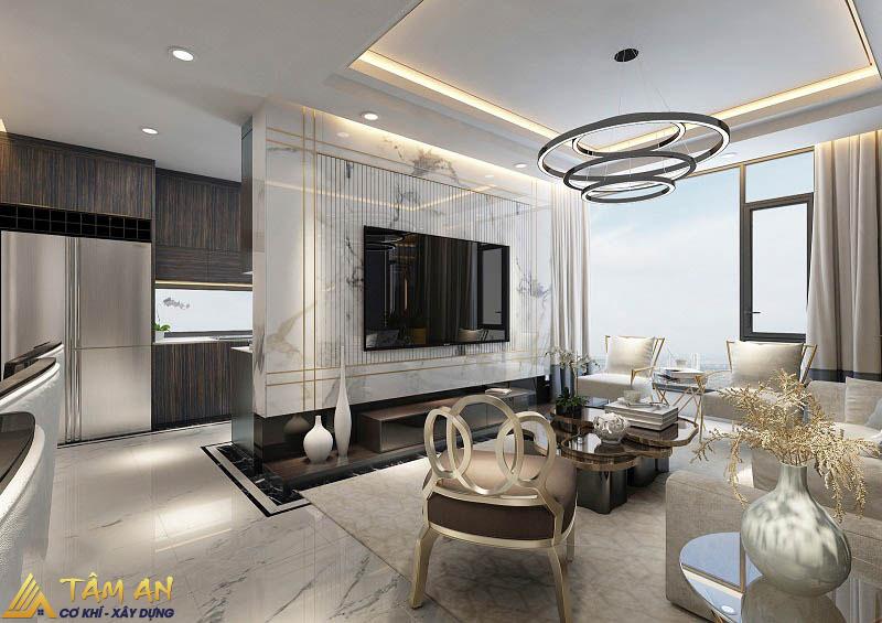 Thiết kế tường thạch cao hiện đại, tăng điểm nhấn cho không gian