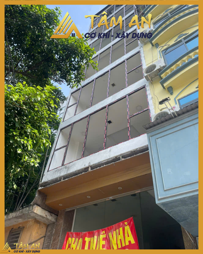 Cải tạo mặt tiền bằng nhôm kính Xingfa tại 72 Trần Nhân Tông